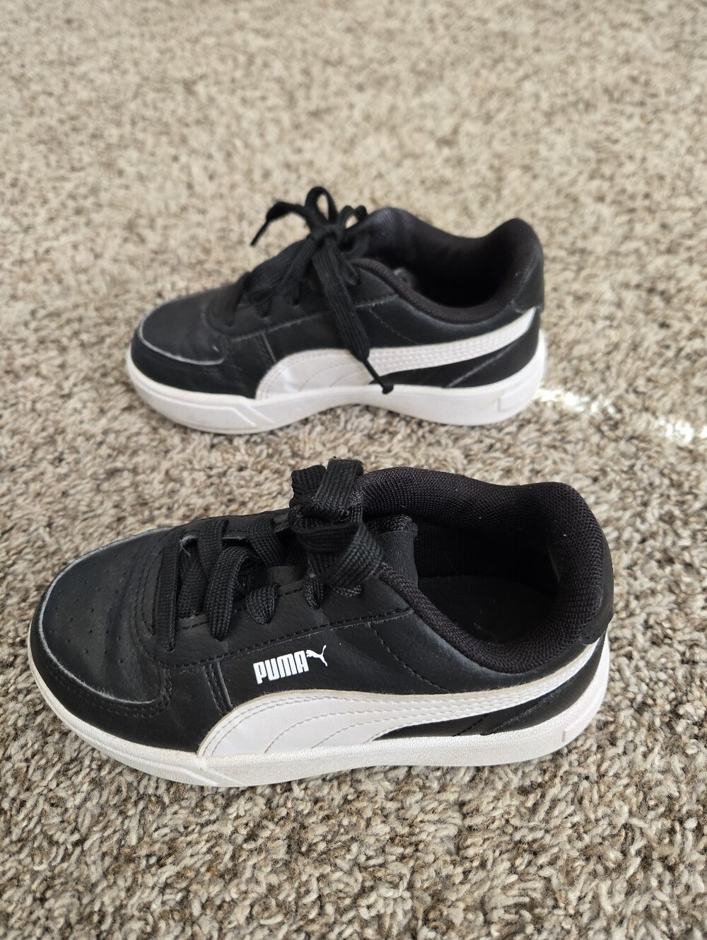Puma Kids Black and White Low-Top Sneaker